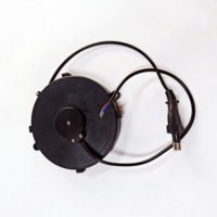 1.6m EU 2 broches Mini ressort de rappel automatique rétractable rallonge électrique cordon enrouleur pour aspirateur et sèche-cheveux