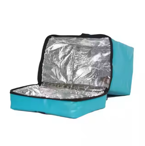 Sac isotherme personnalisé imperméable pour la livraison de nourriture à vélo, bleu, pour aliments chauds et froids, pizza - Product Image 4