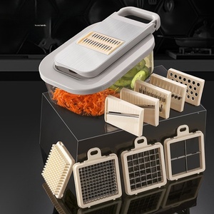 Práctico utensilio de plástico para la cocina del hogar, cortador de verduras, rebanador de patatas, triturador y rallador - Product Image 1