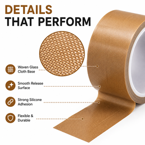 <span class=keywords><strong>Cinta</strong></span> de Película de PTFE de Alta Temperatura Autoadhesiva <span class=keywords><strong>para</strong></span> Máquinas de Embalaje, Rollo Jumbo - Product Image 5