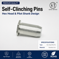 PINS Stainless Steel Hex Clinch Pin Anti-Rotation Locating Pin Self-Clinching Fastener Press in Pin for Cabinet Enclosure