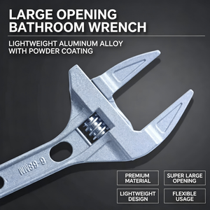 Llave Inglesa Ajustable de 6-32 mm, de Acero al Carbono, de Una Sola Punta, para Reparaciones de Plomería - Product Image 3