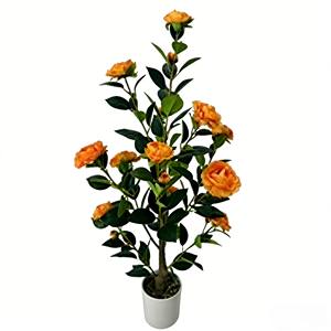 Arbre de camélia artificiel, faux arbre de camélia, arbre de camélia en pot - Product Image 1