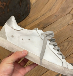 Zapatillas Unisex Estilo Retro con Estampado <span class=keywords><strong>de</strong></span> Estrellas Blancas, Antideslizantes y Cómodas, con Acabado Desgastado Dorado, Estilo Informal, <span class=keywords><strong>de</strong></span> Diseñador - Product Image 5