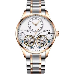 Envío Directo AILANG Reloj de Pulsera de Lujo para Hombre, Automático, Mecánico, Doble Tourbillon, Acero Inoxidable, Resistente al Agua, Esqueleto - Product Image 5