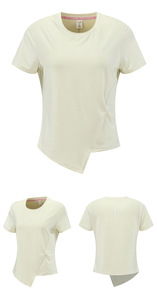 Camiseta Corta de Manga Corta para <span class=keywords><strong>Mujer</strong></span>, 100% Algodón, Secado Rápido, Transpirable, Ecológica, para Verano, Deportes al Aire Libre, Yoga - Product Image 6