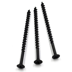สกรูหัวแตรเกลียวหยาบเคลือบฟอสเฟตสีดำสำหรับยึดแผ่นยิปซัม - Product Image 3