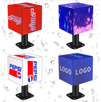 Cecile nuovo cubo magico LED P2.5 200mm 8 pollici 4 lati esterno LOGO pubblicità Led cubo LED schermo per il centro commerciale
