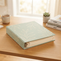 Elegante Organizador de Documentos de Lino, Carpeta de Papel Premium, Sistema de Archivo con Sobres para Páginas Completas y Medias para Archivos del Hogar