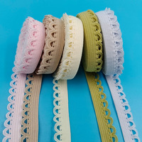 Bande élastique à picots pour la couture de sous-vêtements, garniture festonnée, bande en dentelle à picots tricotée pour lingerie