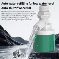 Vanne à boisseau sphérique automatique de régulation de niveau d'eau, raccord True Union en plastique 1/2 po à 1 po pour le remplissage des réservoirs d'eau et des tours d'eau