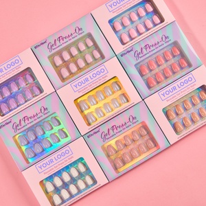 BTArtbox 30pcs Short Press on Nails Supplies Wholesale High Quality Solid Color Artificial Fake Nails Soft Gels Nails Press on - Product Image 1