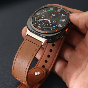 <span class=keywords><strong>Bracelet</strong></span> montre rétro luxe en cuir véritable pour Samsung <span class=keywords><strong>Galaxy</strong></span> <span class=keywords><strong>Watch</strong></span> 7 Ultra <span class=keywords><strong>Bracelet</strong></span> hommes femmes remplacement 47mm - Product Image 3