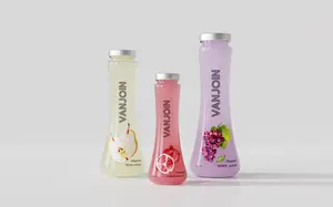 300ml 500ml 750ml Design exclusivo X Shape Wide Mouth Juice Water Soda Beverage Glasses Garrafa para bebidas Milk Juice Bottles