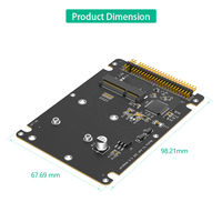 Adaptador TISRHIC M.2 NGFF / Msata SSD a IDE, Convertidor MSATA a IDE PATA de 44 Pines y 2.5 Pulgadas para Mini SATA/B-Key SSD, Tarjeta Adicional para PC Portátil
