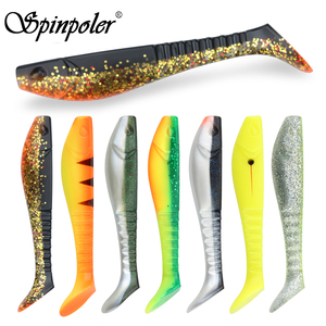 Esca da <span class=keywords><strong>Pesca</strong></span> Spinpoler 5 Pollici, Esca Artificiale in PVC Morbido Bicolore con Coda a Paletta, Wobbler per Acqua Salata e Dolce - Product Image 1
