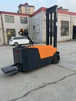 Chariot élévateur transpalette piéton électrique 1 tonne, hauteur de levage 2200 mm, pneus pleins, batterie au plomb-acide