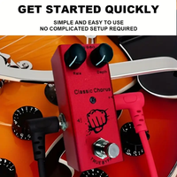 Pédale d'effets pour guitare basse électrique, multi-processeur True Bypass, chorus classique, durable, en métal