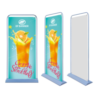 Expositor de Banner Plegable Portátil con Forma de Puerta, para Publicidad en Interiores y Exteriores