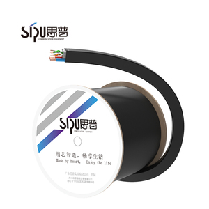 Sipu nhà máy nóng bán hỗ trợ dịch vụ OEM giá tốt nhất ngoài trời <span class=keywords><strong>UTP</strong></span> CAT5E + cáp điện với áo khoác PVC 305m cho ip Hệ thống camera - Product Image 1
