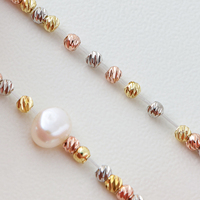 Pulsera de Perlas Elástica Dorada con Cuentas Minimalistas Estilo Europeo y Americano, Pulsera de Perlas Naturales Personalizada y Versátil