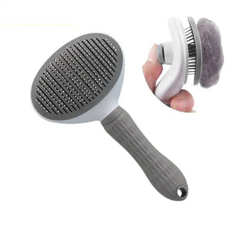 Pet Dog Accessories Dog Hair Brush Cat Shedding Hair Remover Comb Cat Brush Stainless Steel Comb For Long Hair Dog Cleaning