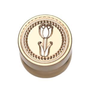 Mini tampon à cire à cacheter en cuivre, rond de 1,5 cm, pour la décoration de journaux, respectueux de l'environnement - Product Image 5