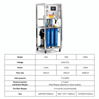 Nouvel équipement de traitement de l'eau par osmose inverse 0,25T/H, filtration d'eau en bouteille, d'eau du robinet, machine à eau pure