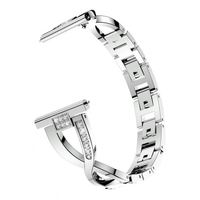 Bracelet de montre en métal pour femmes, 20mm 22mm, type X, diamant, strass, pour Samsung Galaxy Watch 3, bande 41mm 45mm Active 2 1 46mm 42mm