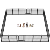 Panneau de clôture pour animaux de compagnie en acier galvanisé et thermolaqué, sans creuser, pour extérieur, facile à assembler, certifié CE ISO, prix usine, en stock