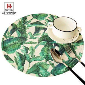 Vangzuijia — napperon en coton tissé, coupe ronde, sur mesure, Style nordique, décoratif moderne, fait à la main, en tissu thermo-isolant, vente en gros - Product Image 1