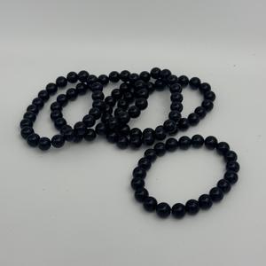 กำไลข้อมือพลอยทัวร์มาลีนสีดำสำหรับเป็นของขวัญสร้อยข้อมือทรงกลมเรียบเรียบหรูประดับมุกสุดหรู - Product Image 5