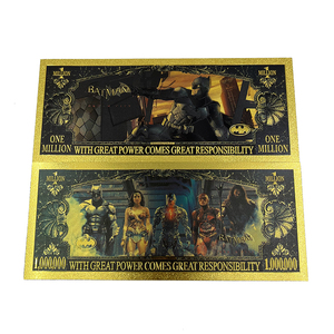 Bat-man américain, un million de dollars us, accessoire de film, billet de banque <span class=keywords><strong>en</strong></span> feuille d'<span class=keywords><strong>or</strong></span> - Product Image 2
