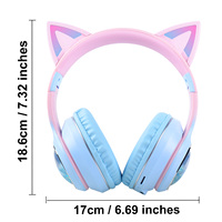 Headset Nirkabel Over-Ear dengan IPX-3 Tahan Air 5.3, Latensi Rendah 30ms untuk Gaming