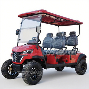 Siège en cuir rembourré confortable, chariot de golf électrique, pare-chocs avant anti-collision pour transport en station balnéaire ou camping - Product Image 4