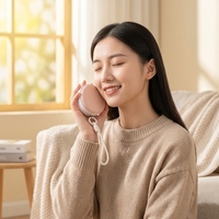 Chauffe-mains électrique portable USB rechargeable rose pour l'extérieur, idéal pour le camping et Noël – Nouveauté électronique personnalisée