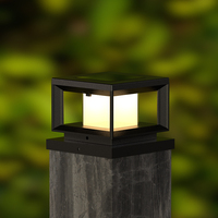 Lampe solaire LED 5x5 6x6 pour poteau de clôture en bois, terrasse, jardin, colonne extérieure, blanc chaud