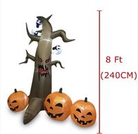Géant 8.4FT personnalisable Halloween Outdoor Yard Decor Scary Vampire Skull Gonflable LED Lights Haunted Annoncé Inflatables