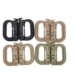 Hebilla de liberación rápida de plástico con gancho militar y anillo en D giratorio para equipo de exterior y chaleco táctico - Product Image 2