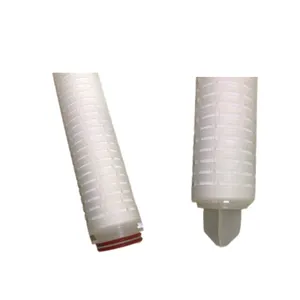 PP PES Nylon PVDF PTFE deep water treatment 0.1 0.2 0.5 1 1.5 2 micron 10 20 30 40 inch pleated membrane water filter cartridge