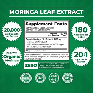 Extrait de Moringa Oleifera à haute puissance, superaliment pour la protection du système cardiovasculaire des hommes et des femmes - Product Image 4