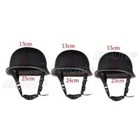 Casque de moto vintage allemand M/L/XL, casque de scooter, casque de cruiser, casque demi-face, casque de moto noir brillant, style automobile noir