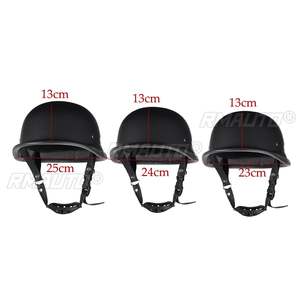 Casque de moto vintage allemand M/L/XL, casque de scooter, casque de cruiser, casque demi-face, casque de moto noir brillant, style automobile noir - Product Image 6