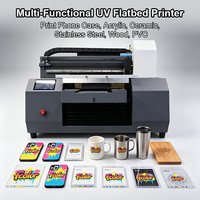 Printer Flatbed UV LED Deteksi Ketinggian Otomatis A3 DX7 OEM Langsung dari Pabrik untuk Akrilik, Kaca, Kayu, dan Signage, Bersertifikasi CE