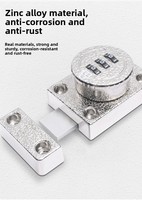 Serrure à combinaison sans perçage en alliage de zinc pour réfrigérateur, tiroir antivol, armoire à double ouverture, armoire à dossiers coulissante