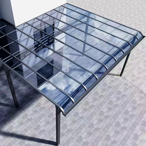 Pérgola Grande de Aluminio, Moderna, Manual, Impermeable, <span class=keywords><strong>para</strong></span> Exteriores, <span class=keywords><strong>Terraza</strong></span>, Jardín, Camping, Balcón, Montada en la Pared - Product Image 1