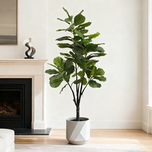 Figuier à feuilles de violon artificiel, hyper-réaliste, <span class=keywords><strong>en</strong></span> plastique, résistant aux intempéries, <span class=keywords><strong>pour</strong></span> l'intérieur et l'extérieur, décoration de <span class=keywords><strong>jardin</strong></span>, décoration de maison, paysagiste, vente <span class=keywords><strong>en</strong></span> gros - Product Image 6