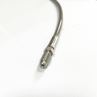 Conjunto de Manguera de Freno para Motocicleta SAEJ1401 de 1/8\", de Acero Inoxidable Trenzado con Recubrimiento de PTFE y PVC, con Extremos Macho para Freno