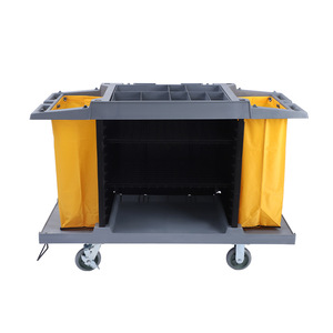 <strong>Portable</strong> Multi-Functional Cleaning <strong>Cart</strong> Durable Plastic Simple Style Service <strong>Cart</strong> For Property Mall &amp; Hotel Cleaning Chartering - Product Image 1