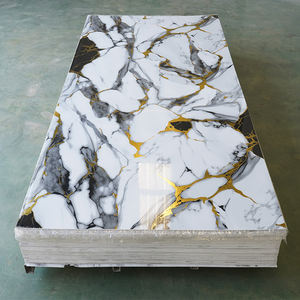 Tấm ốp tường PVC giả đá cẩm thạch cao cấp, bề mặt bóng, thân thiện với môi trường, chống thấm, có dịch vụ cắt theo yêu cầu cho trang trí nội thất. - Product Image 5